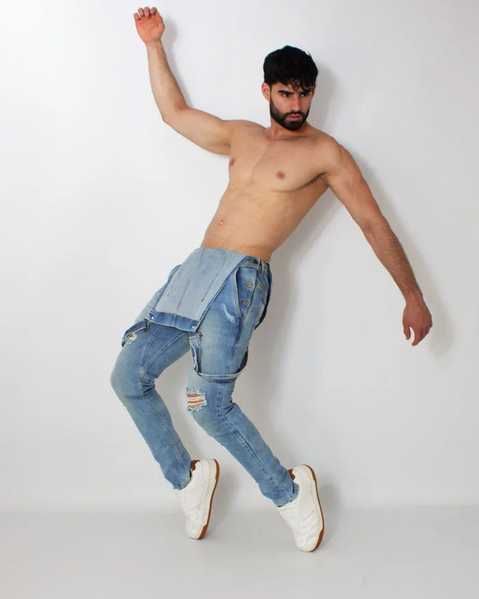 Overol Denim Azul Medio SlimFit